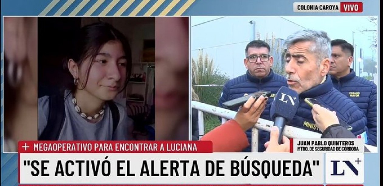 Encontraron a Luciana, la chica de 15 años que estaba desaparecida en Córdoba