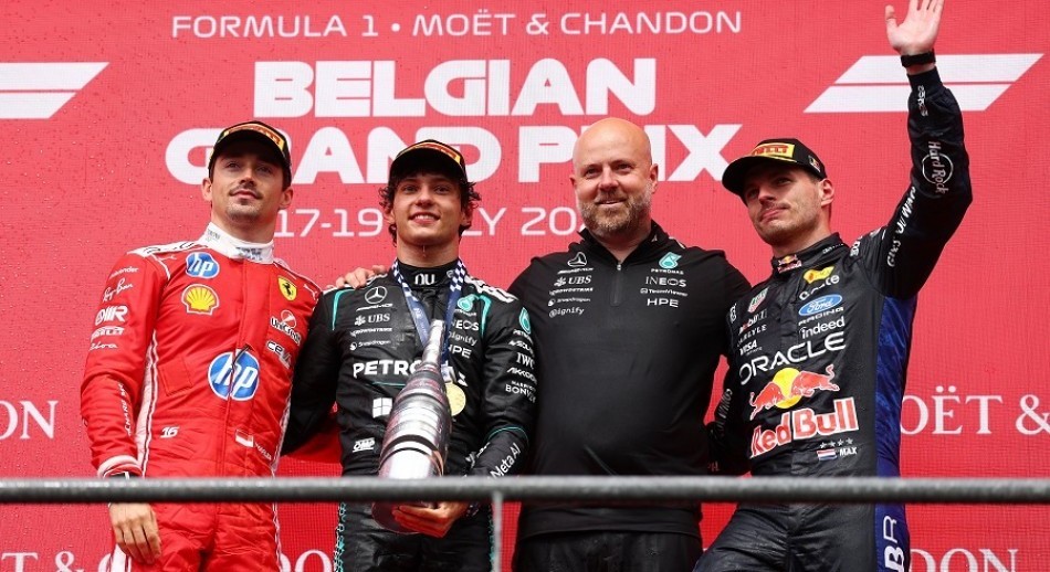 Genial maniobra de Colapinto para sumar un punto en el GP de Bélgica